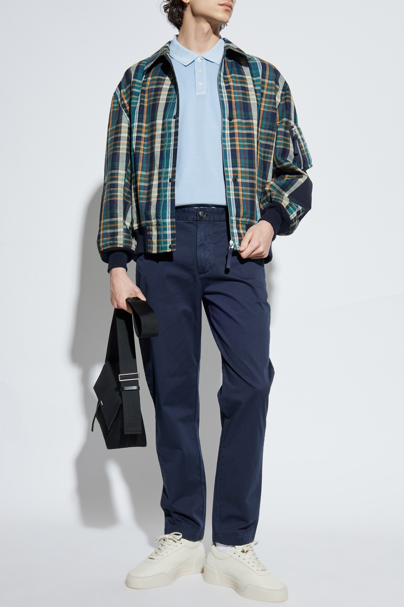 Tシャツ・カットソー WOOLRICH SS24 POLO WITH LOGO (CFWOPO0065MR_UT1483100) Men's Garment-Dyed Polo Shirt in Stretch Cotton with a